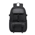 GOLDEN WOLF Expandable Travel Backpack for Men Large 27L to 37L 15.6-inch Office Laptop Bag with Waterproof Pocket Multi-fucntion Water-resistant Sleek Business Backpack for Work Weekend, Black