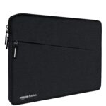 Amazon Basics Laptop Bag Sleeve Case Cover Pouch for Men & Women | 15.6 Inch Laptop/MacBook, Office/College Laptop Bag | Side Handle | Multiple Pockets | Water Repellent | Shock Absorber (Black)