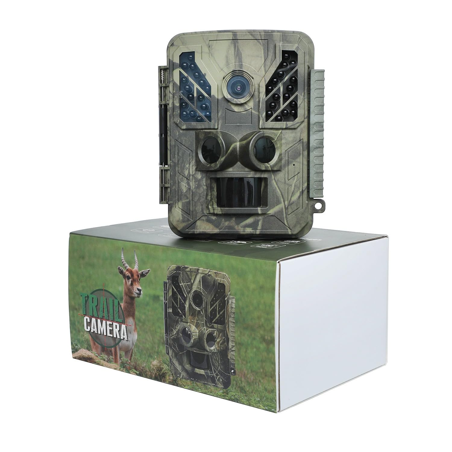 AUSHA Trail Camera – 4K Video, 32 MP Photo, Night Vision, Motion Detection, 2.4inch LCD, 0.2s Trigger Time, Waterproof for Wildlife Monitoring, Home Security, and Outdoor CCTV Trap Camera