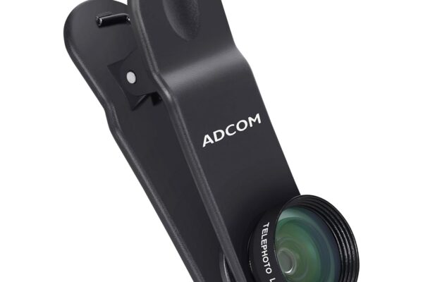 Adcom Telephoto 2X Mobile Phone Camera Lens – Compatible with All iPhone & Android Smartphones (Black)