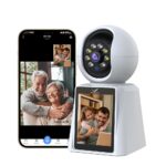 Camate Video Call 3MP (5/2.4 Ghz Dual Band WiFi) Full HD CCTV Camera, Two Way Audio & Video Talk, Motion Detection, Color Night Vision, Baby & Pet Monitor, Supports 256GB SD Card (WiFi Connection)