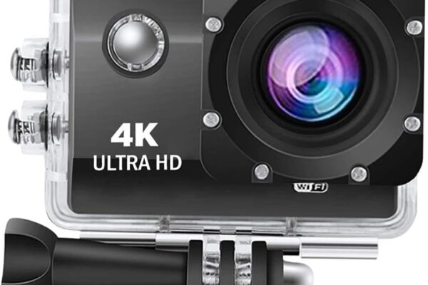 HYZ 4K 30Fps Action Ultra Hd Camera with Accessories Kit WiFi 16 MP170 Degree Wide Angle Lens 98FT Underwater Waterproof ditgital Camera YouTube Vlogging Bike Helmet vlogging Easy to use Safe (Black)