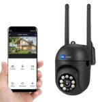 Maizic Smarthome Black Mini Fox 360� 3MP Full HD Smart Wi-Fi Security Camera, Wireless Indoor CCTV Cam | AI Person Detection | 2-Way Audio | Motion Detection | Color Night Vision CCTV Camera