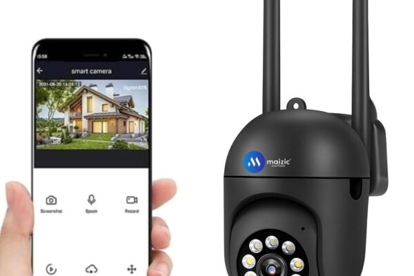 Maizic Smarthome Black Mini Fox 360� 3MP Full HD Smart Wi-Fi Security Camera, Wireless Indoor CCTV Cam | AI Person Detection | 2-Way Audio | Motion Detection | Color Night Vision CCTV Camera