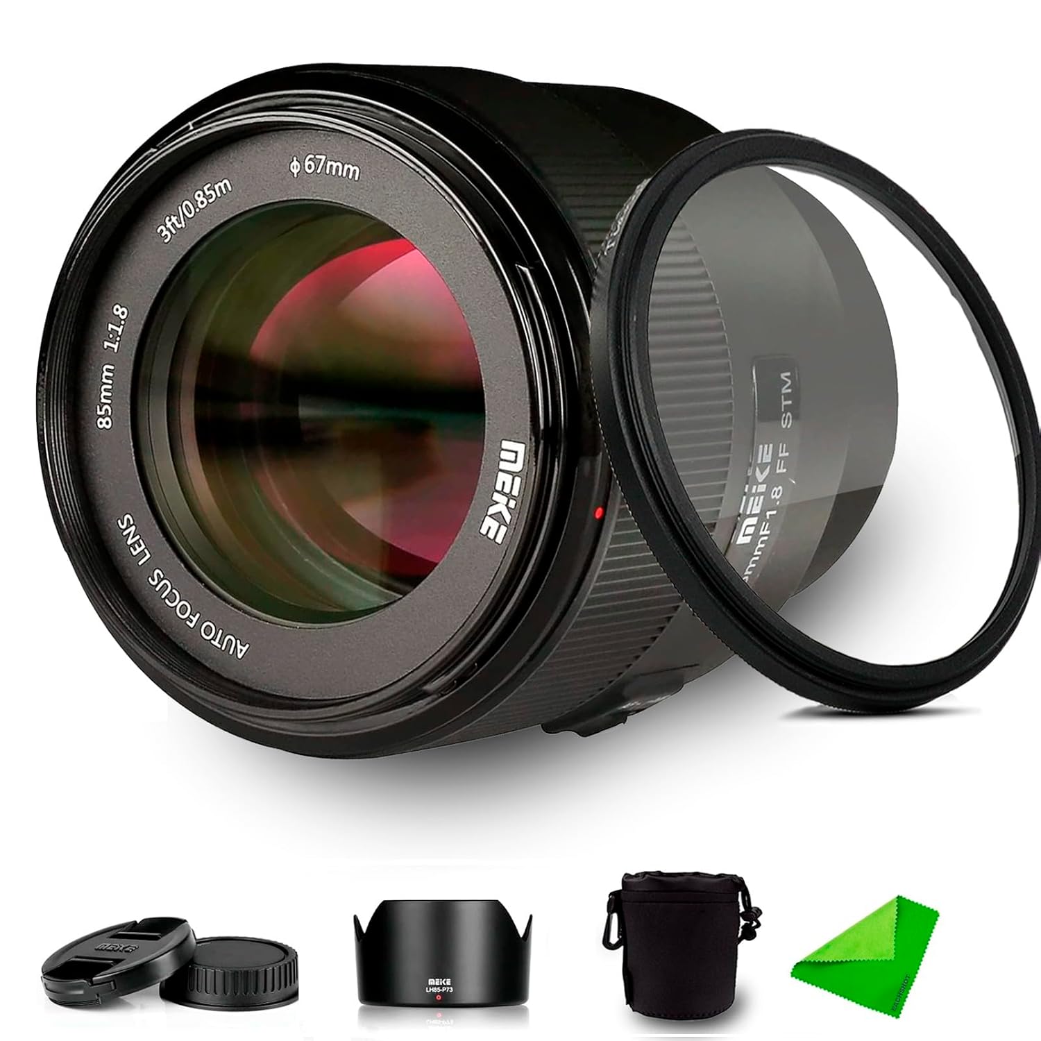 Meike 85mm F1.8 SE II STM Sony E-Mount, Full Frame Large Aperture Auto Focus for Cameras A7R A74 A7R4 A7C A7III A7RII A7RIII A7SIII A7SII A9 A6600 A6500 A6400 A6300 A6100 A6000