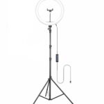 Osaka® 14Inch Professional LED Ring Light 15W Dimmable Extra Bright Lighting with 2 Color Modes for Photo Shoot Video Shoot Live Stream Makeup Compatible with iPhone & Android Smartphones.