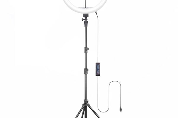 Osaka® 14Inch Professional LED Ring Light 15W Dimmable Extra Bright Lighting with 2 Color Modes for Photo Shoot Video Shoot Live Stream Makeup Compatible with iPhone & Android Smartphones.