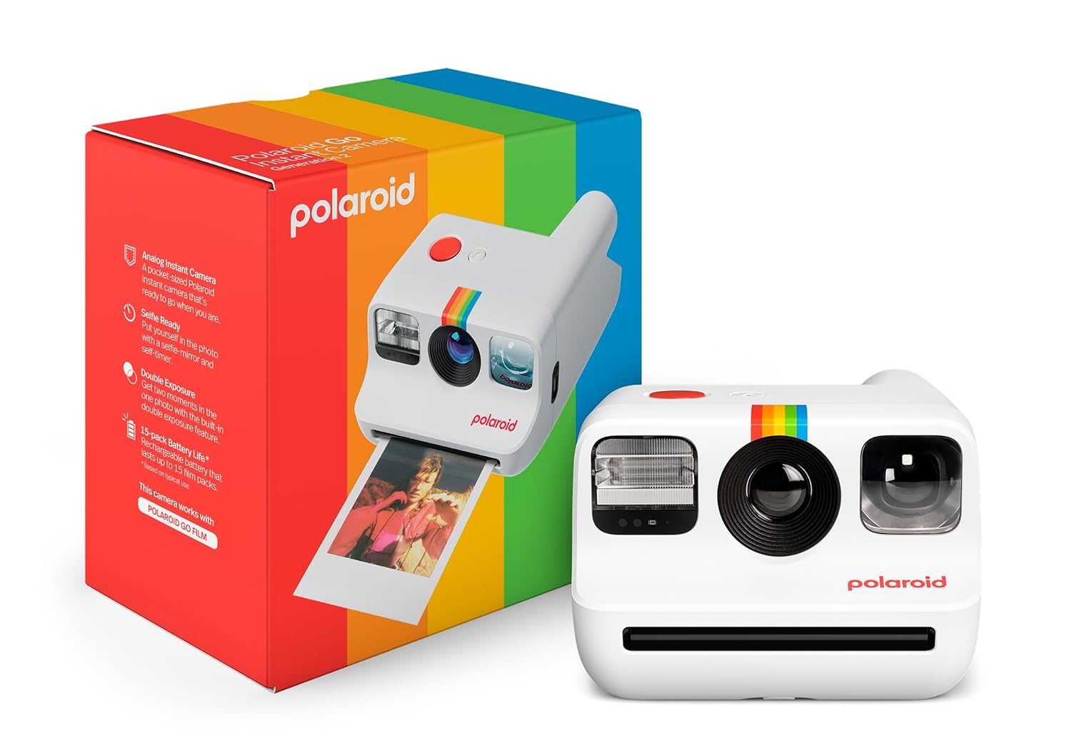 Polaroid Go Generation 2 – Mini Instant Film Camera – White (9097) – Only Compatible with Go Film
