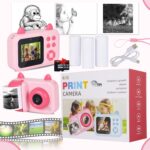 SOLOtek S6 Instant Camera for Kids with Print – 1080P HD, 48MP, 32GB SD Card,3 Rolls Print Paper with Shoulder Strap | Instant Photo Camera with Video Recorder, Games & Photo Filters| 1-Year Warranty