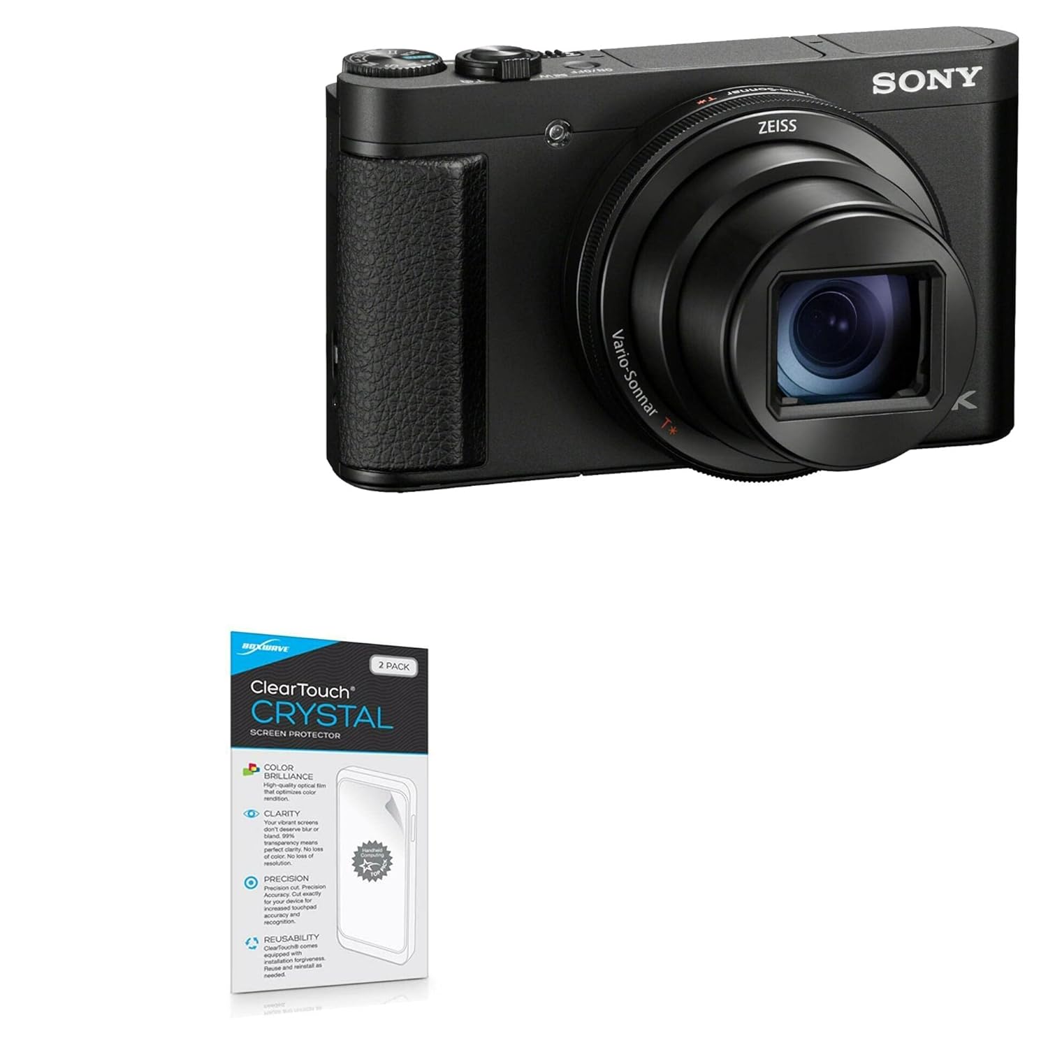 Sony Cyber-Shot DSC-HX99 Screen Protector, BoxWave [ClearTouch Crystal (2-Pack)] HD Film Skin – Shields from Scratches for Sony Cyber-Shot DSC-HX99