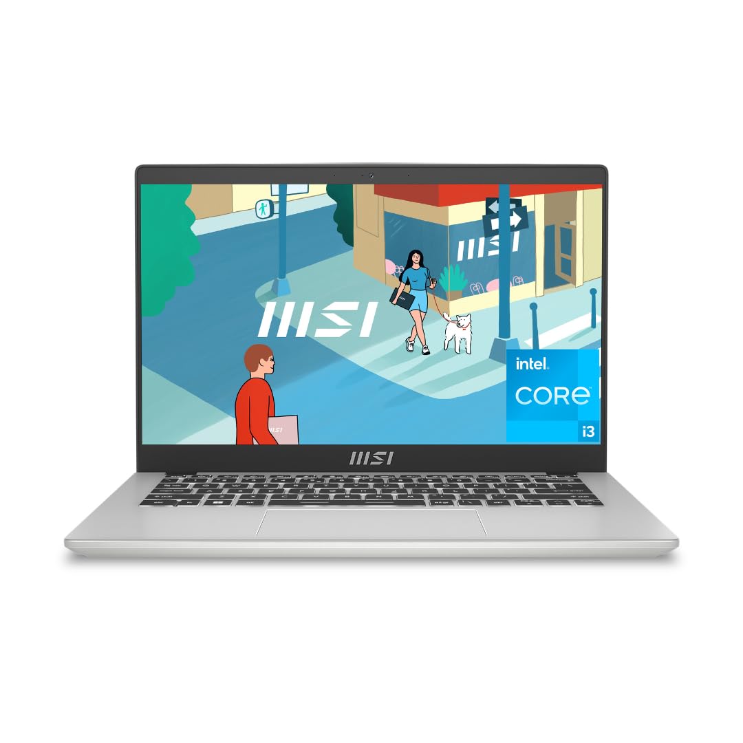 MSI Modern 14,Intel 13th Gen. Core i3 1315U,36CM FHD 60Hz Thin & Light Laptop(8GB/512GB NVMe SSD/Windows 11 Home/Microsoft Office Home & Student 2021/Intel UHD/Urban Silver/1.4Kg), C13M-115IN