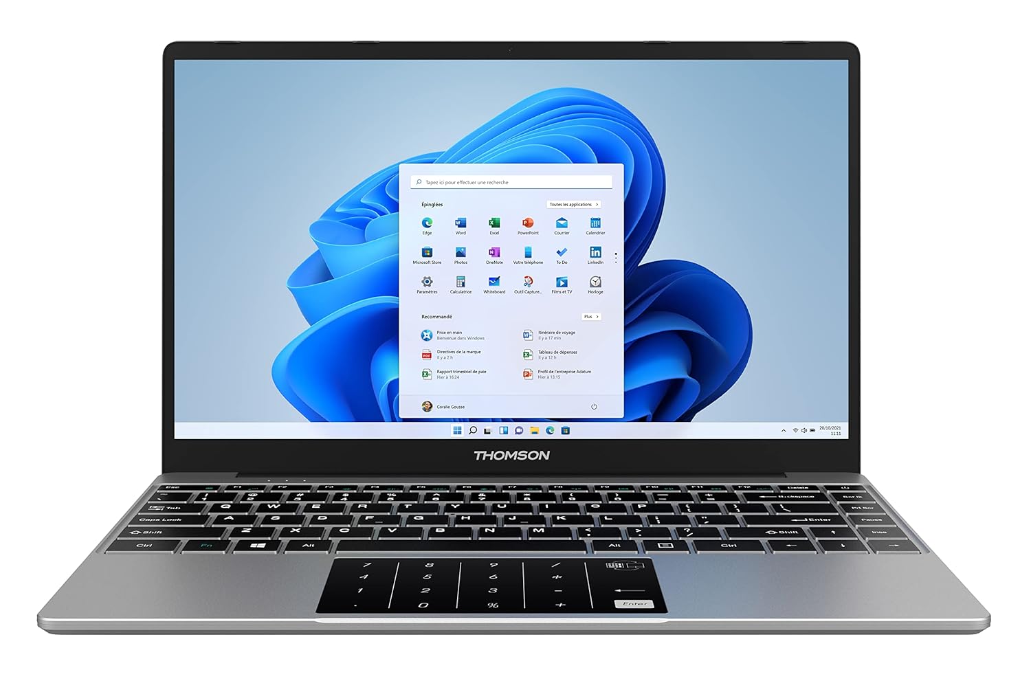 Thomson NEO 14.1 Inch IN-P14C Intel Celeron Dual Core N4020 Processor & Window 11 Home Notebook (4 GB RAM DDR4/ 128 GB SSD/Numeric Touch Pad/Thin & Light Weight/Silver)