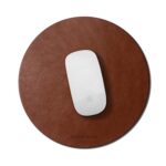 DailyObjects Orb Mouse Pad | Extended for Laptop, for PC, and Wireless Mouse | Handcrafted | Anti-Slip, Anti-Skid | Large Premium Vegan Leather Finish for Home, Office, Gaming – Tan