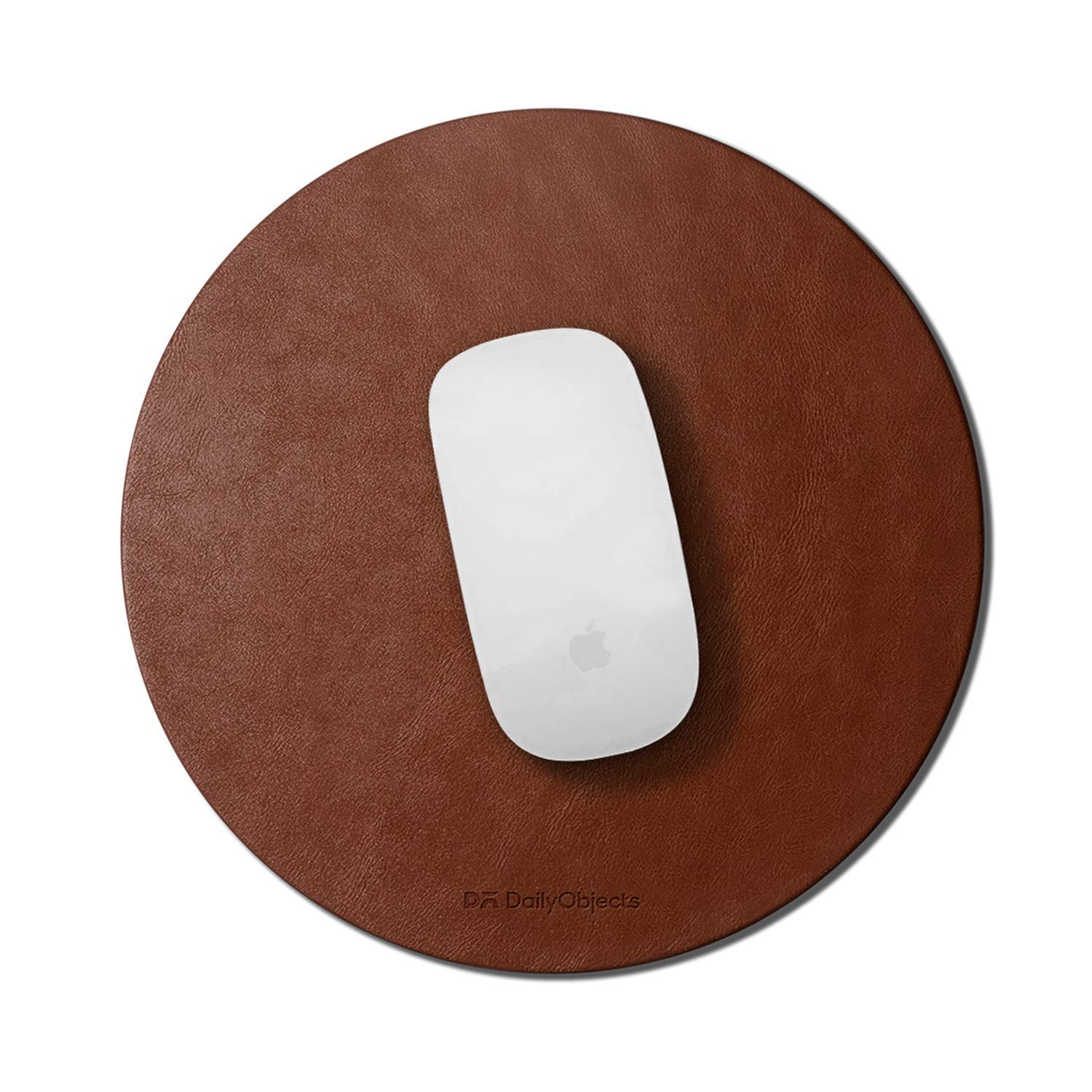 DailyObjects Orb Mouse Pad | Extended for Laptop, for PC, and Wireless Mouse | Handcrafted | Anti-Slip, Anti-Skid | Large Premium Vegan Leather Finish for Home, Office, Gaming – Tan