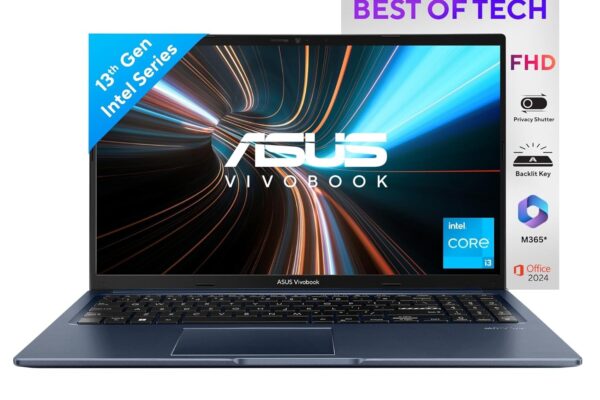 ASUS Vivobook 15, Intel Core i3 13th Gen 1315U, 8GB RAM, 512GB SSD, FHD 15.6″, Windows 11, Office Home 2024, Quiet Blue, 1.7Kg, X1504VA-NJ3321WS, Intel UHD iGPU, M365 Basic (1Year)* Laptop