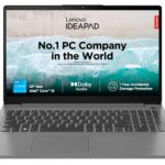 Lenovo IdeaPad Slim 3, Intel Core 12th Gen, 8GB RAM, 512GB SSD, FHD 15.6″(39.62cm), Windows 11, Office Home 2024, Arctic Grey, 1.63Kg, 82RK01ABIN, Intel UHD Graphics, Thin & Light, 1Yr ADP Free Laptop
