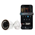 Qubo Smart Outdoor 3MP [2K] WiFi Bullet Camera by Hero Group | Color NightPulse Vision | CCTV cam | AI Person Detection | Smart Spotlight | IP66 Weatherproof | Made in India