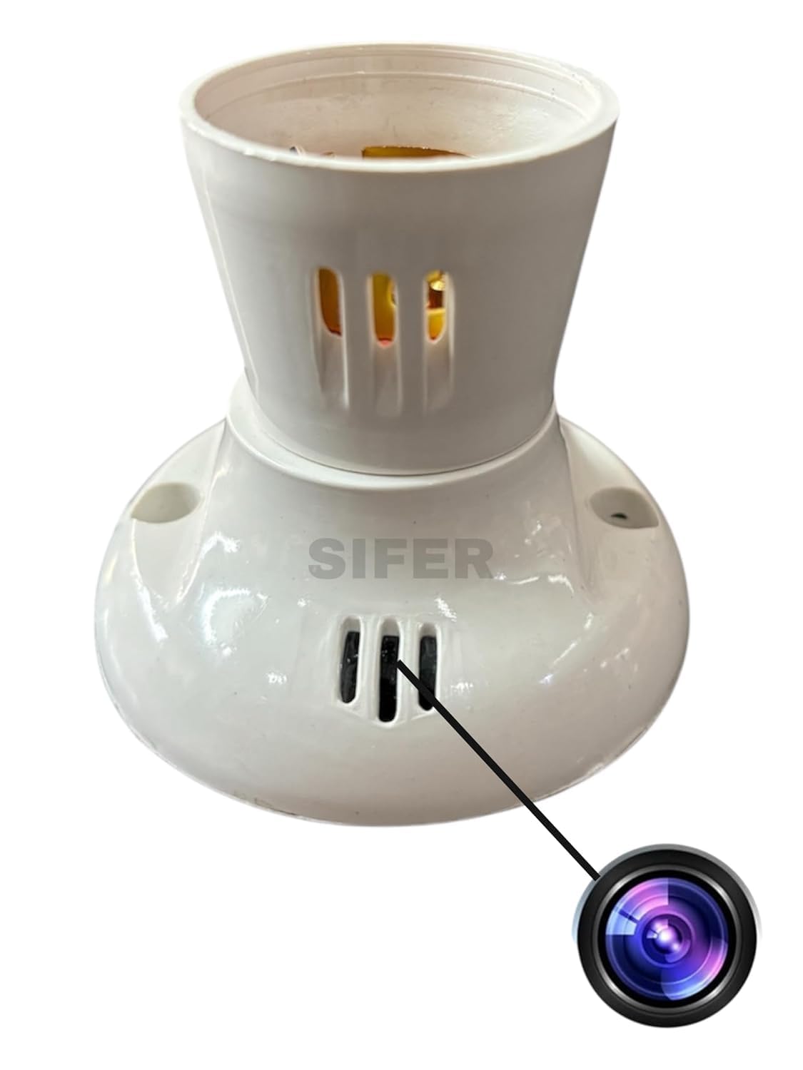SIFER HD WiFi 1080P Spy Bulb Holder Camera Hidden Socket Camera Mini Security Secret Nanny Cam with Live Audio & Video Recording