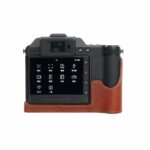 X2D 100C Camera Case, Bolinus Handmade Genuine Real Leather Half Camera Case Bag Cover For Hasselblad X2D 100C Camera Bottom Opening Version + Hand Strap (Brown)