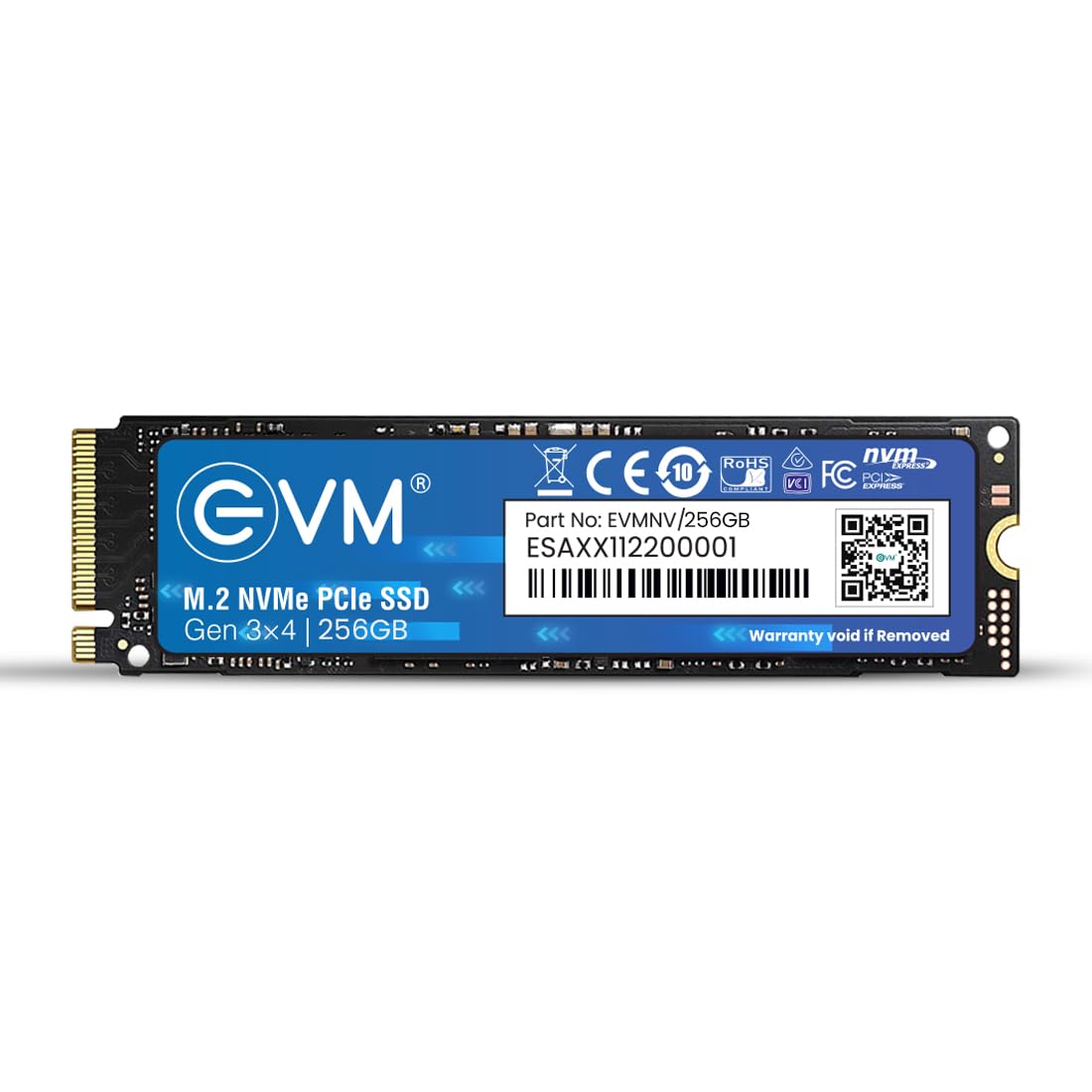 EVM 256GB NVMe M.2 SSD 2280 | PCIe Gen 3×4 Internal SSD | Up to 3000MB/s Read 2000MB/s Write | High Speed Storage for Laptop Desktop Gaming | 5 Year Warranty (EVMNV-256GB)
