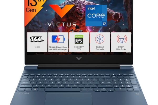 HP Victus, Intel Core i7, 13th Gen-13620H, 6 GB RTX 3050 Gaming Laptop, (16GB DDR4, 512GB SSD) 144Hz,300 nits, IPS, 15.6inch(39.6cm) Win 11, M365* Office24, Blue,2.29kg, Backlit,fa2077tx