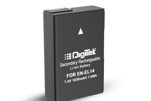 DIGITEK® (ENEL14) Rechargeable Battery for Nikon D Series & CoolPix Cameras, 1030mAh, Compatible with D3100,D3200,D3300,D3400,D3500,D5100,D5200,D5300,D5500,D5600, DF, CoolPix P7000,P7100,P7700,P7800
