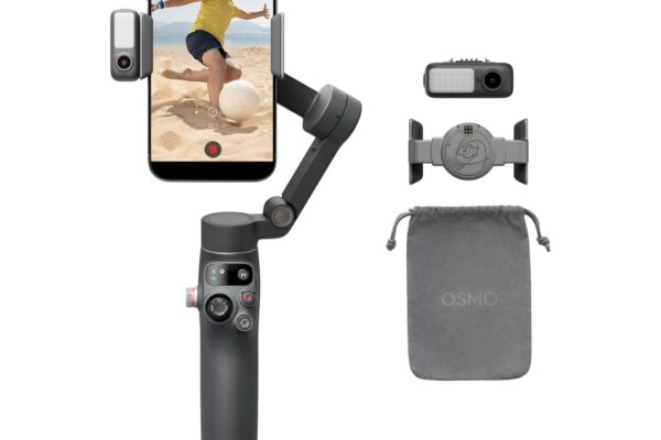 DJI Osmo Mobile 7P Gimbal Stabilizer For Iphone,Android,Native Tracking,Lighting,3-Axis Phone Gimbal,One-Tap Edit,Built-In Extension Rod & Tripod,Phone Charging,Vlogging Stabilizer Youtube Video,Black