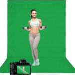 HIFFIN Professional 6x9Ft Green Screen Backdrop for Photography Background, Large Green Screen for Photoshoot, Game Live Steaming Video Conference (6x9Ft Green Backdrop)