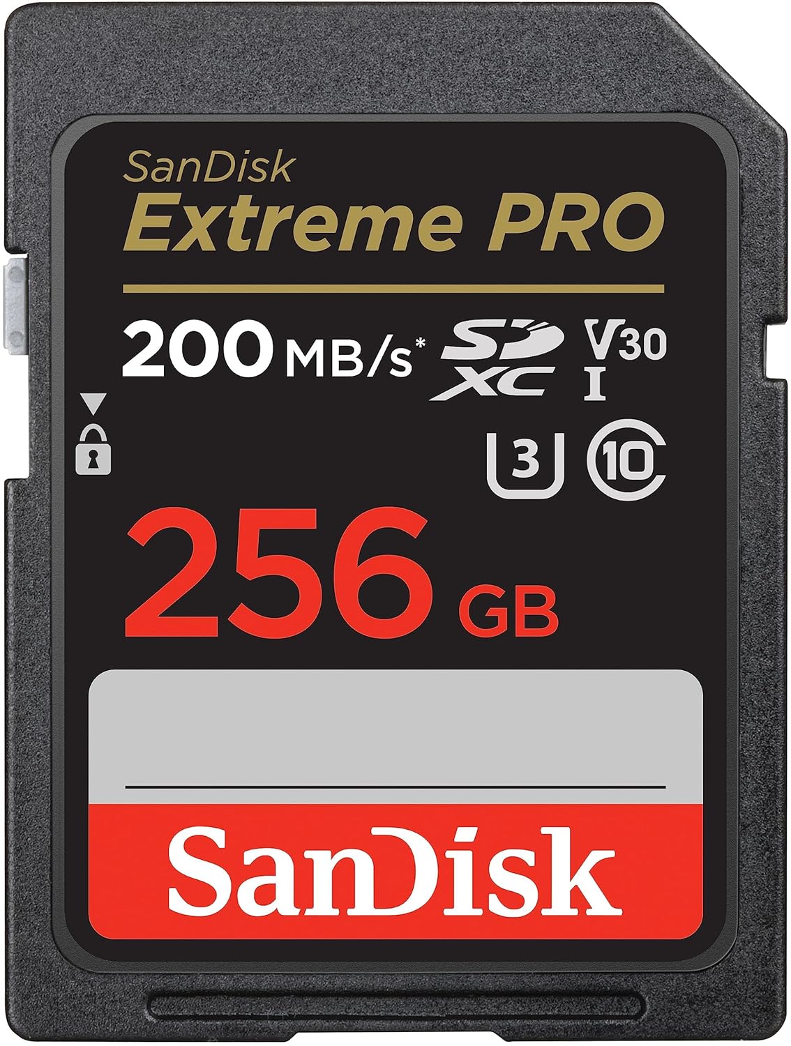 SanDisk Extreme Pro SD UHS I 256GB Card for 4K Video for DSLR and Mirrorless Cameras 200MB/s Read & 140MB/s Write