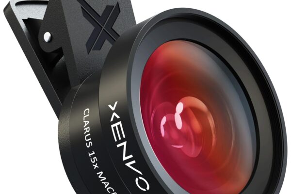 Xenvo Iphone Camera Lens Pro: Macro Lens & Wide Angle Lens Kit With Led Light, Clip-On Cell Phone Camera Lenses For Iphone, Android, Samsung Mobile Phones And Tablets – Black