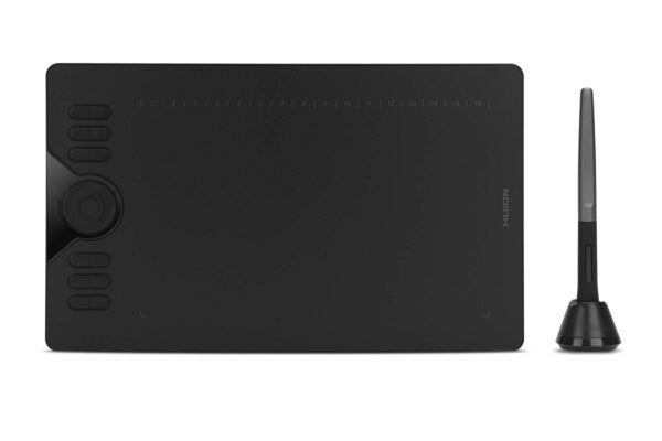 HUION HS610 Drawing Tablet 10×6.25 Inches Graphics Digital Tablet Tilt Function Battery-Free Stylus 8192 Pen Pressure with Touch Ring and 12 Shortcut Keys Support Android Windows MACOS, Black