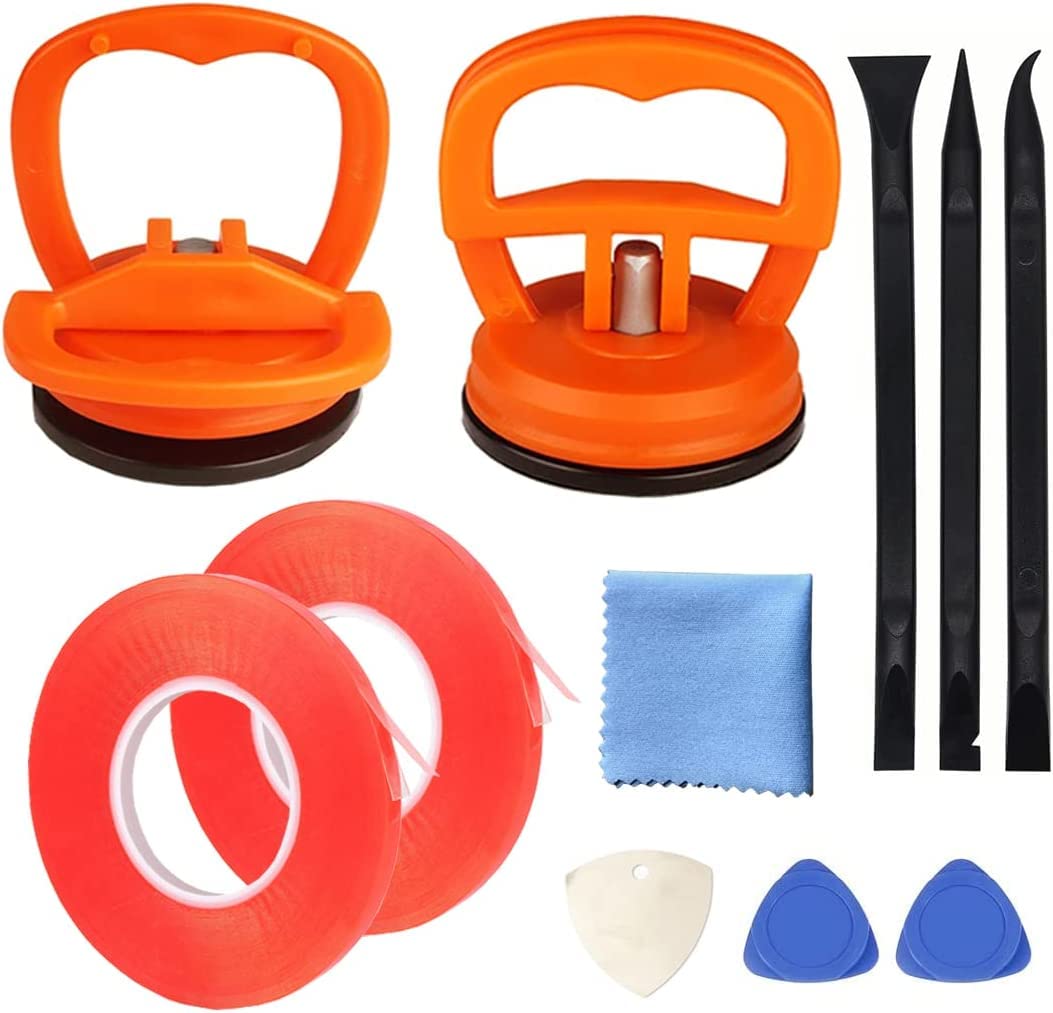 Screen Repair Tool Set of 11, Heavy-Duty Suction Cup, pry Tool, Mobile Phone Repair Tape, Suitable for iPhone, iPad, iMac, MacBook, Tablet, Laptop, Samsung and Other LCD Screen Opening Tools