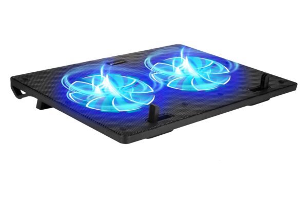 Zebronics, ZEB-NC3300 USB Powered Laptop Cooling Pad with Dual Fan, Dual USB Port and Blue LED Lights