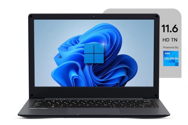 EBook 11.6″ HD Laptop | Best Student & Office Work Laptop | Celeron N4020 | 4GB DDR4 | 128GB eMMC + M.2 SSD Expandable Slot | Win 11 Home |31Wh Battery | UHD Graphics 600 | Black