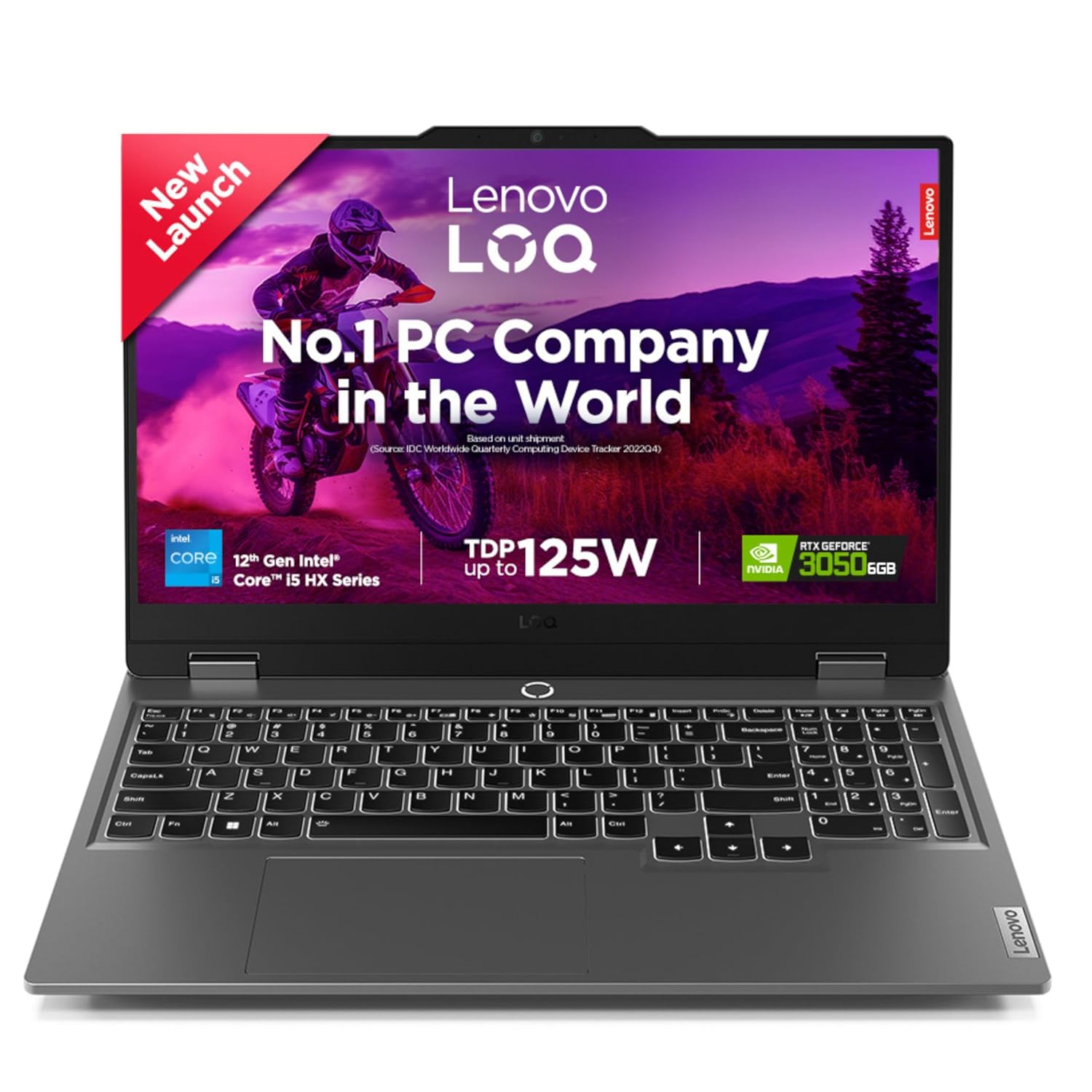 Lenovo LOQ 12th Gen Core i5-12450HX | NVIDIA RTX 3050 6GB (16GB RAM/512GB SSD/15.6″ (39.6cm)/Windows 11/Office Home 2024/100% sRGB/Grey/2.4Kg), 83GS00LNIN Gaming Laptop