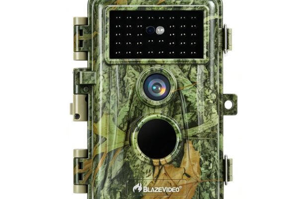 BlazeVideo 16MP No Glow Infrared Scouting Game Camera, Trail Hunting Wildlife Animals Cam Motion Sensor Activated Waterproof Night Vision 40pcs IR LED, Take Picture, Video Record, 2.36 LCD Screen