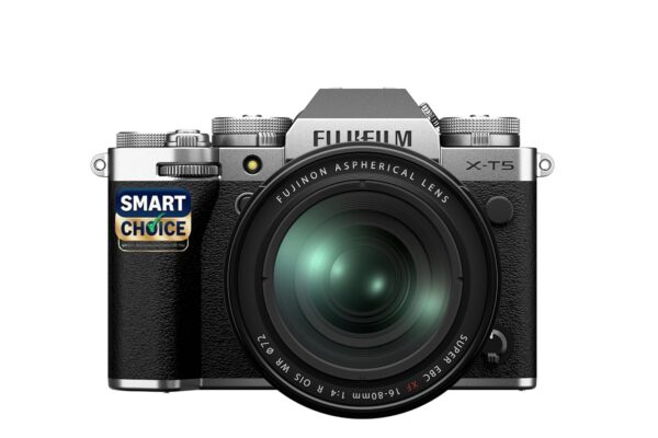 Fujifilm X-T5 40MP APS-C X-Trans Sensor|Smartchoice|Pixel Shift|IBIS System|Ultra high Resolution mirrorless Camera|6k 30p|Quick Lever for Photo/Video with XF 16-80mm f/1:4 Lens -Silver