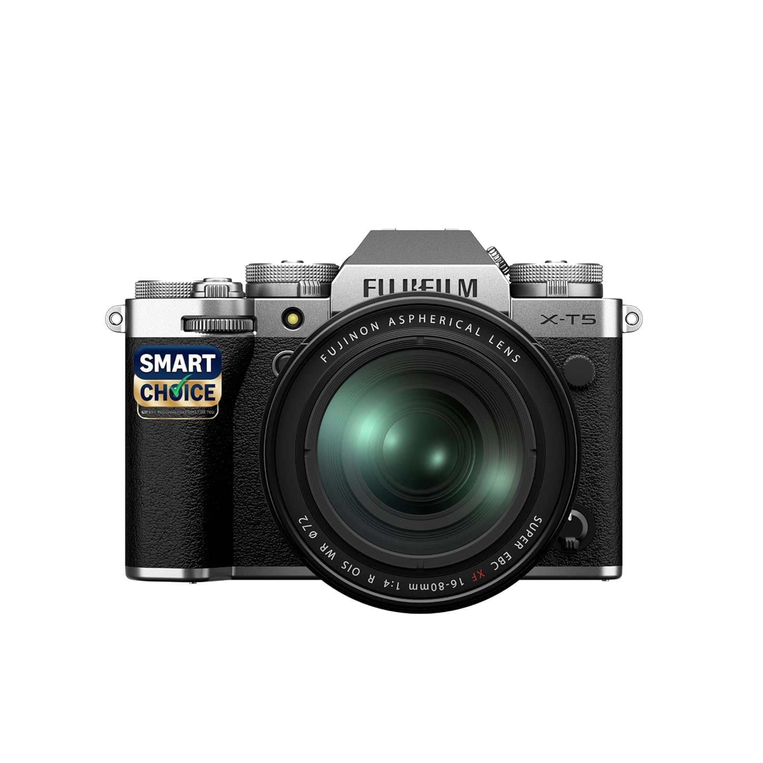 Fujifilm X-T5 40MP APS-C X-Trans Sensor|Smartchoice|Pixel Shift|IBIS System|Ultra high Resolution mirrorless Camera|6k 30p|Quick Lever for Photo/Video with XF 16-80mm f/1:4 Lens -Silver