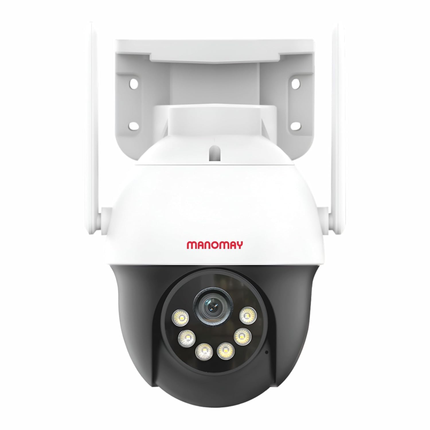 MANOMAY Protect Pro 3MP 4G SIM Security Camera [STQC Approved] 360° Outdoor Pan Tilt CCTV, Smart AI Human Auto Tracking, Color Night Vision, Two-Way Audio, IP66 Waterproof, Alexa, 256GB Memory Card