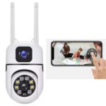 TP PLUS 3MP Full HD Smart Wi-Fi CCTV Home Security Camera 360° with Pan Tilt Bulb Camera View & Talk 128GB SD Card Support (Not Included) Perfect for Office Monitoring (Dual Lens Mini Dome)