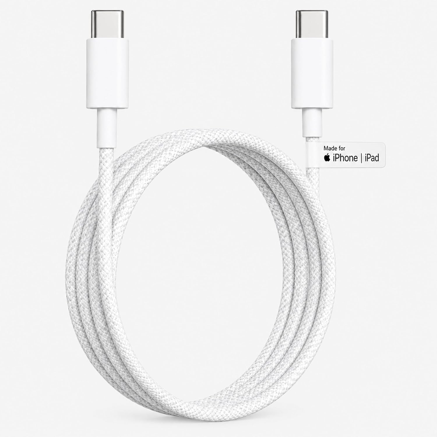 UNBREAKcable 80W USB C to C Nylon Braided Cable [MFi Certified + 2 YEAR WARRANTY*] Fast PD Charging for iPhone Charger Cable Compatible with iPhone 15/16/17 Series,MacBook,Other Type-C by Tudox