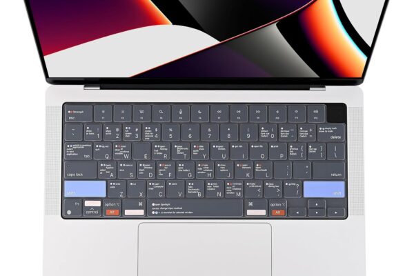 EooCoo Keyboard Cover Skin for MacBook Air 13.6/15, Pro 14/16, Gary