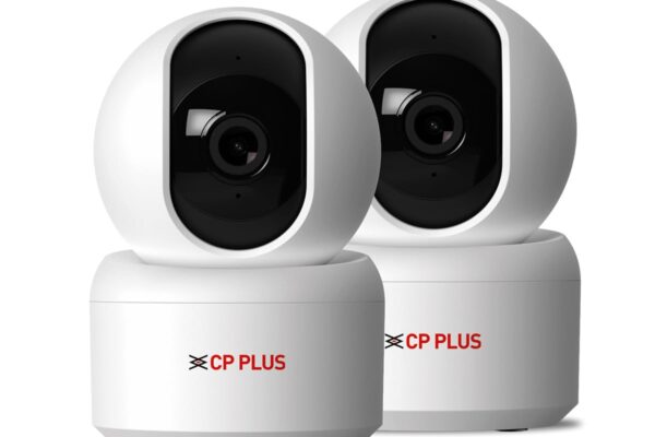 CP PLUS 2MP Full HD Wi-Fi CCTV Camera for Home with Motion Tracking | Smart Detection Suite | Night Vision | Cloud Recording | View & Talk | Supports OK Google | CTC Cyber Secure | CP-E25Q (Pack of 2)