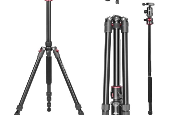 DIGITEK® (DTR 520 BH) 152CM Foldable Aluminum Tripod Cum Monopod with Swivel Pan Head, 4 Section Adjustment, 7kg Max Load, Max Operating Height: 4.95Ft, Compatible with DSLR Camera, Dv Video Camcorder