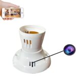 HD WiFi 1080P Spy Bulb Holder Camera Hidden Socket Camera Mini Security Secret Nanny Cam with Live Audio & Video Recording