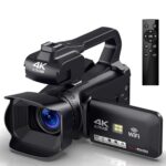 LEQTRONIQ 4K HD Auto Focus Camera with 48MP 30FPS 18X Digital Zoom, Red