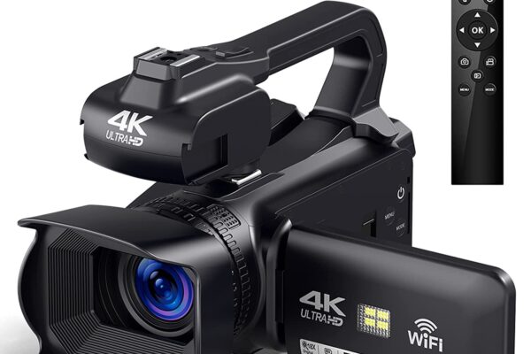 LEQTRONIQ 4K HD Auto Focus Camera with 48MP 30FPS 18X Digital Zoom, Red