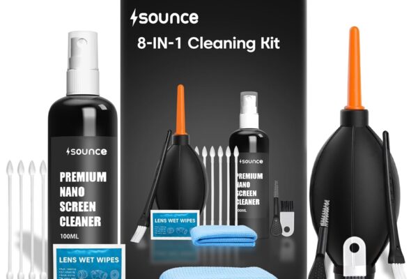 Sounce 8-in-1 Electronics Cleaning Kit with 100ml for Laptop, Mobile,Camera