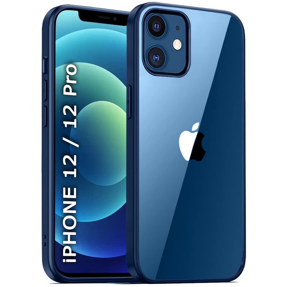 TheGiftKart Ultra-Hybrid Crystal Clear Back Cover Case for iPhone 12/12 PRO | Slim Fit Shockproof Design | Camera Protection Bump | Transparent Back Cover Case for iPhone 12/12 Pro
