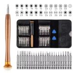 Tukzer 27 in 1 Precision Screwdriver Set Multi Pocket Repair Tool Kit with Leather wallet & aluminum Grip for Smartphones, Laptops, Watch, ipad, Tablets, Camera, PC & Other Electronics